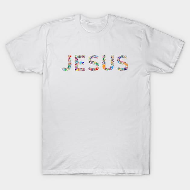 I Love Jesus Christ Religion Cross Art Design Christian God Faith T-Shirt by kamodan